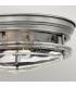 Hinkley Hadrian 2 Light Flush Mount Antique Nickel with Glass IP44-3