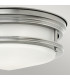 Hinkley Hadrian 2 Light Flush Mount Antique Nickel with Opal Glass IP44-2