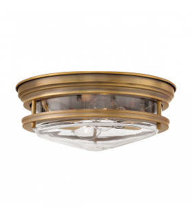 Hinkley Hadrian 2 Light Flush Mount Brushed Bronze with Glass IP44-1