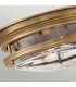 Hinkley Hadrian 2 Light Flush Mount Brushed Bronze with Glass IP44-3