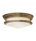 Hinkley Hadrian 2 Light Flush Mount Brushed Bronze with Opal Glass IP44-1