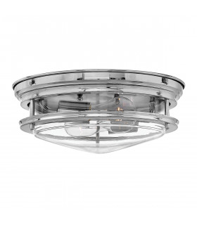 Hinkley Hadrian 2 Light Flush Mount Chrome with Glass IP44-1