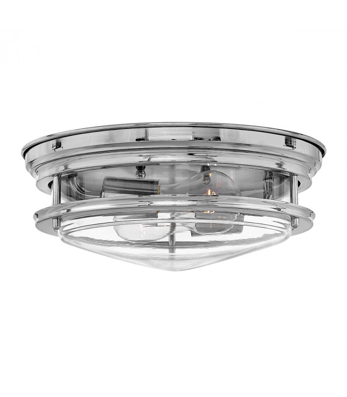 Hinkley Hadrian 2 Light Flush Mount Chrome with Glass IP44-1