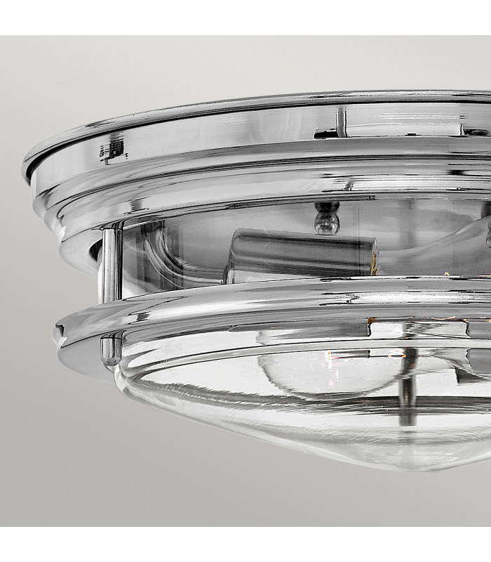 Hinkley Hadrian 2 Light Flush Mount Chrome with Glass IP44-2