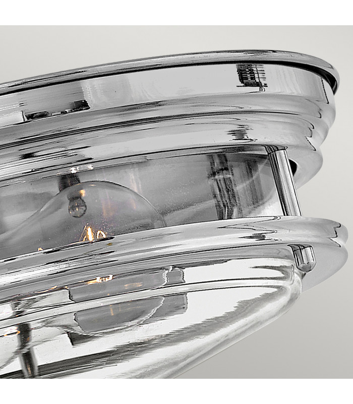 Hinkley Hadrian 2 Light Flush Mount Chrome with Glass IP44-3