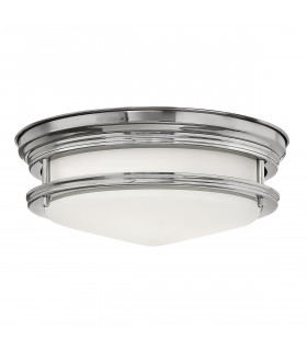 Hinkley Hadrian 2 Light Flush Mount Chrome with Opal Glass IP44-1