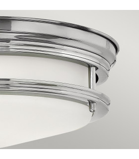 Hinkley Hadrian 2 Light Flush Mount Chrome with Opal Glass IP44-2
