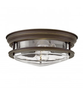 Hinkley Hadrian 2 Light Flush Mount Oil Rubbed Bronze with Glass IP44-1