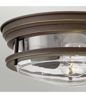 Hinkley Hadrian 2 Light Flush Mount Oil Rubbed Bronze with Glass IP44-2