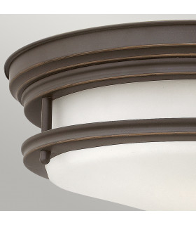 Hinkley Hadrian 2 Light Flush Mount Oil Rubbed Bronze with Opal Glass IP44-2