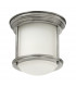 Hinkley Hadrian 1 Light Flush Mount Antique Nickel with Opal Glass IP44-1