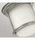 Hinkley Hadrian 1 Light Flush Mount Antique Nickel with Opal Glass IP44-2