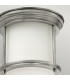 Hinkley Hadrian 1 Light Flush Mount Antique Nickel with Opal Glass IP44-3