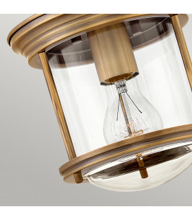 Hinkley Hadrian 1 Light Flush Mount Brushed Bronze with Glass IP44-2