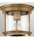 Hinkley Hadrian 1 Light Flush Mount Brushed Bronze with Glass IP44-3