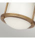 Hinkley Hadrian 1 Light Flush Mount Brushed Bronze with Opal Glass IP44-3