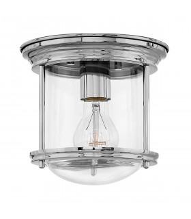 Hinkley Hadrian 1 Light Flush Mount Chrome with Glass IP44-1