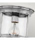 Hinkley Hadrian 1 Light Flush Mount Chrome with Glass IP44-3