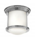 Hinkley Hadrian 1 Light Flush Mount Chrome with Opal Glass IP44-1