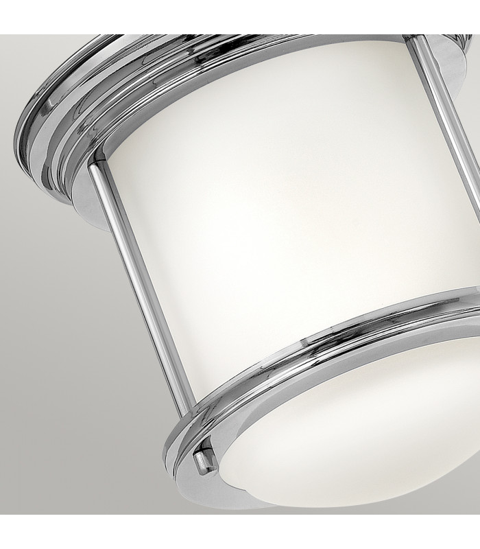 Hinkley Hadrian 1 Light Flush Mount Chrome with Opal Glass IP44-3