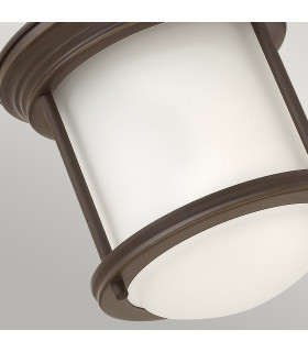 Hinkley Hadrian 1 Light Flush Mount Oil Rubbed Bronze with Opal Glass IP44-2