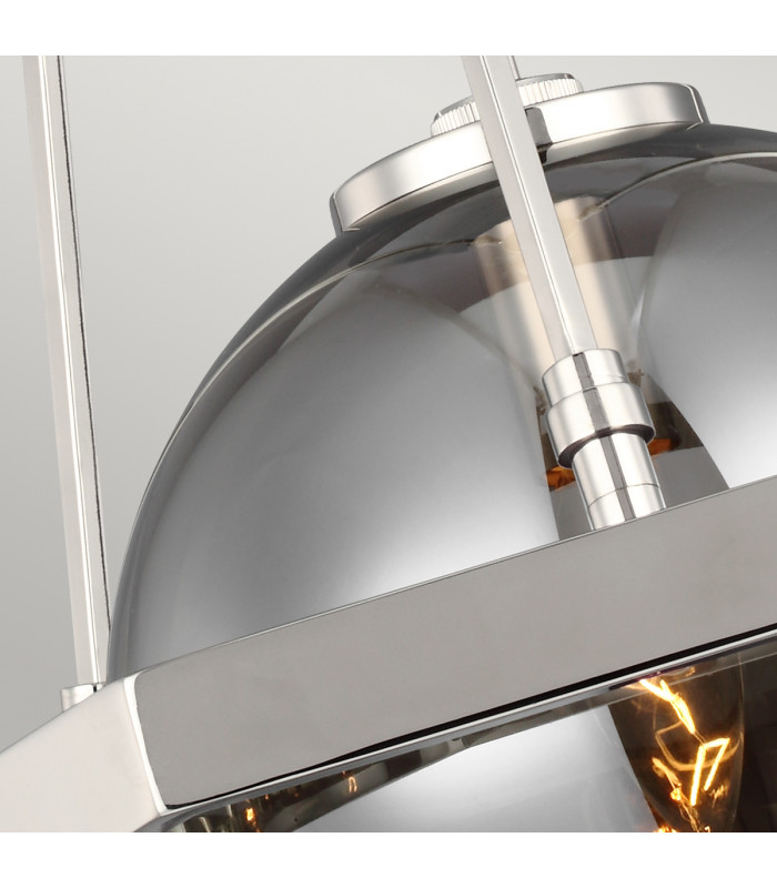Feiss Harper 1 Light Pendant Polished Nickel-4