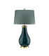 Havering 1 Light Table Lamp Azure-Turquoise with Aged Brass-1