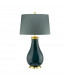 Havering 1 Light Table Lamp Azure-Turquoise with Aged Brass-2
