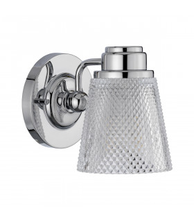 Hudson 1 Light Wall Light Polished Chrome IP44-2