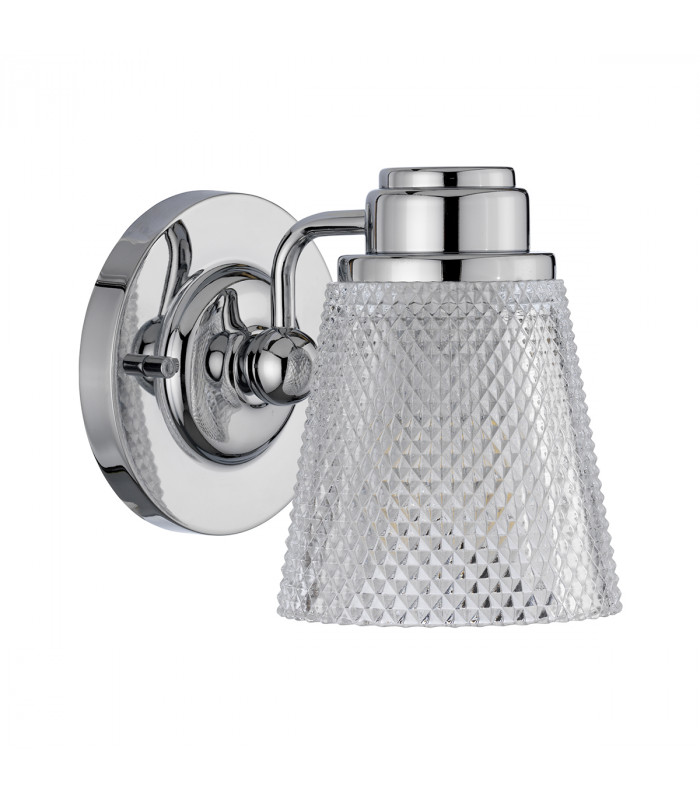 Hudson 1 Light Wall Light Polished Chrome IP44-2