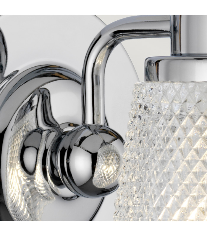 Hudson 1 Light Wall Light Polished Chrome IP44-3