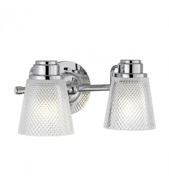 Hudson 2 Light Wall Light Polished Chrome IP44-1