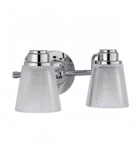 Hudson 2 Light Wall Light Polished Chrome IP44-2
