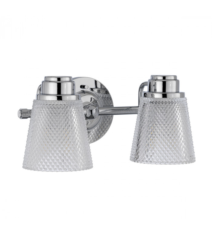 Hudson 2 Light Wall Light Polished Chrome IP44-2