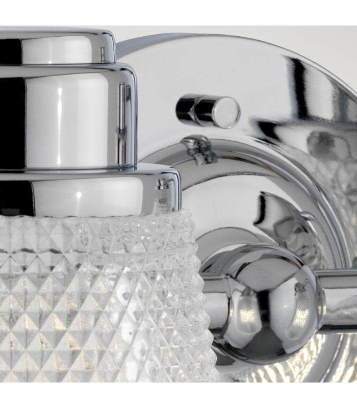 Hudson 2 Light Wall Light Polished Chrome IP44-3