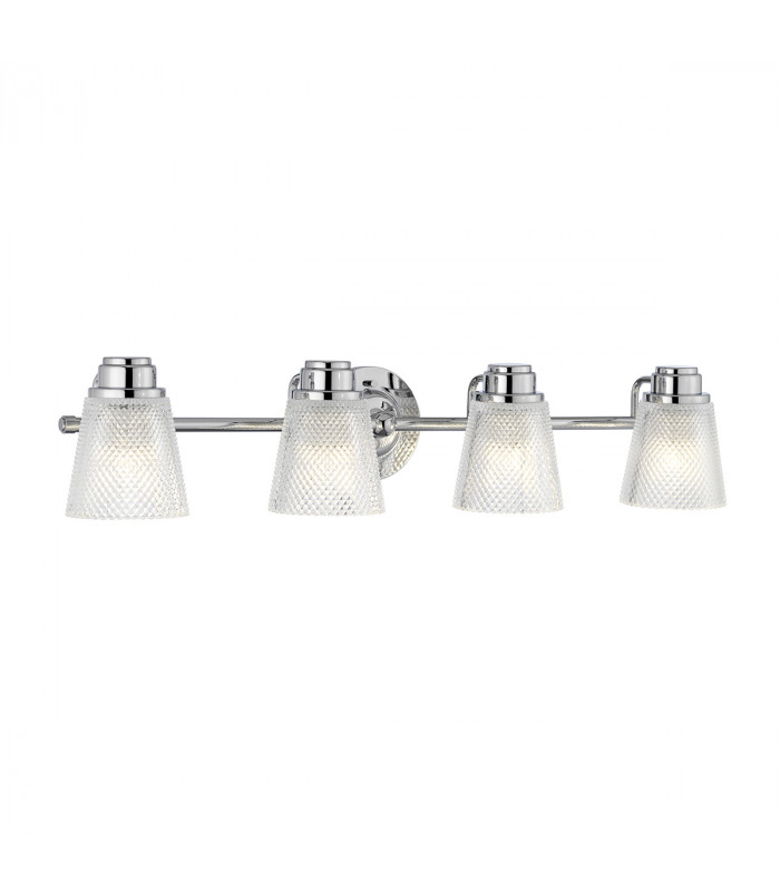 Hudson 4 Light Wall Light Polished Chrome IP44-1