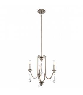 Kichler Karlee 3 Light Chandelier Classic Pewter-1