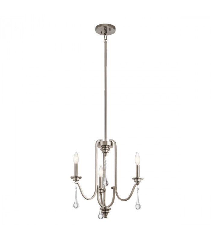 Kichler Karlee 3 Light Chandelier Classic Pewter-1