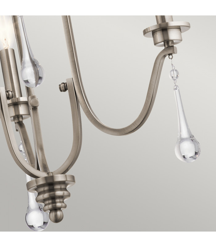 Kichler Karlee 3 Light Chandelier Classic Pewter-4