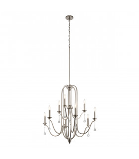 Kichler Karlee 9 Light Chandelier Classic Pewter-1