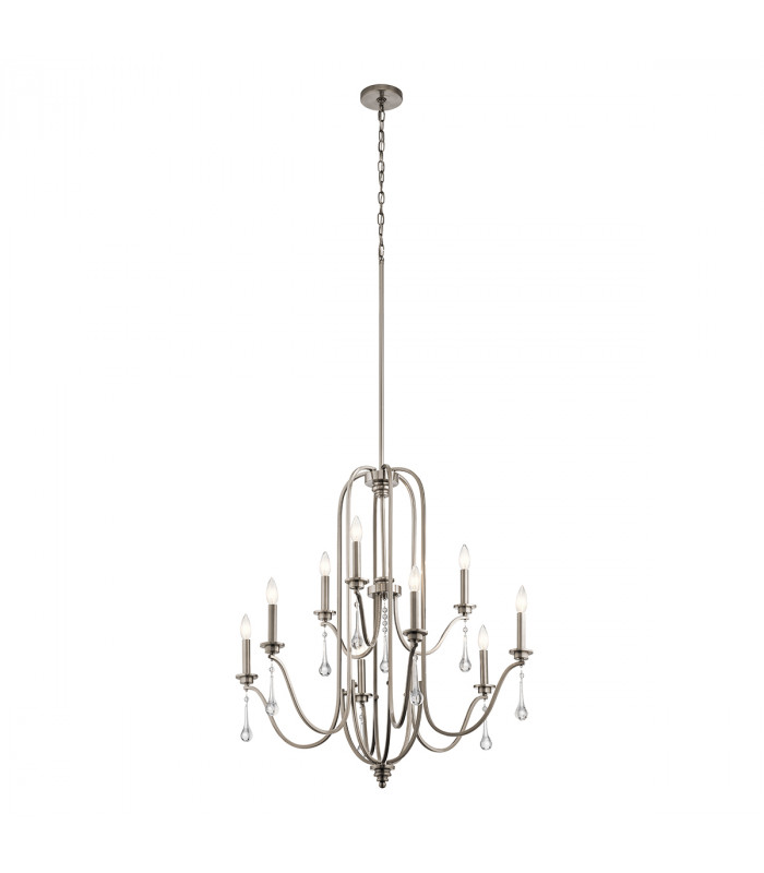 Kichler Karlee 9 Light Chandelier Classic Pewter-1