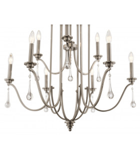Kichler Karlee 9 Light Chandelier Classic Pewter-2