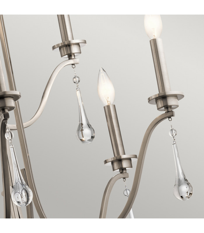 Kichler Karlee 9 Light Chandelier Classic Pewter-3