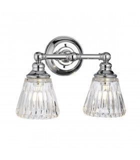 Keynes 2 Light Wall Light Polished Chrome IP44-1