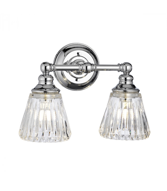 Keynes 2 Light Wall Light Polished Chrome IP44-1