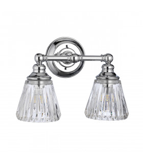 Keynes 2 Light Wall Light Polished Chrome IP44-2