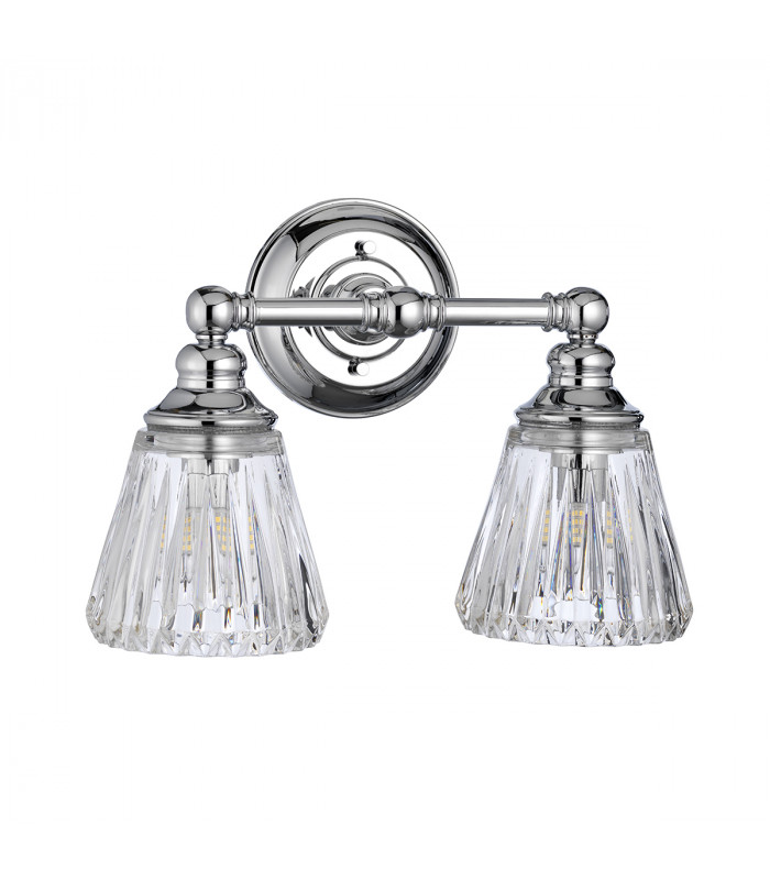 Keynes 2 Light Wall Light Polished Chrome IP44-2
