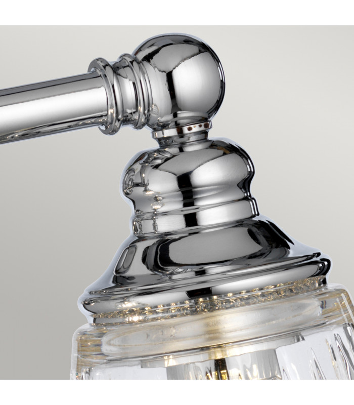 Keynes 2 Light Wall Light Polished Chrome IP44-3