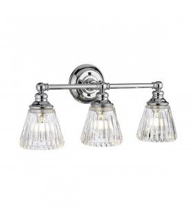Keynes 3 Light Wall Light Polished Chrome IP44-1