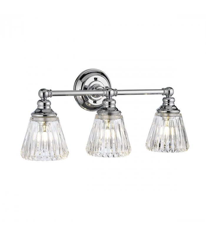 Keynes 3 Light Wall Light Polished Chrome IP44-1